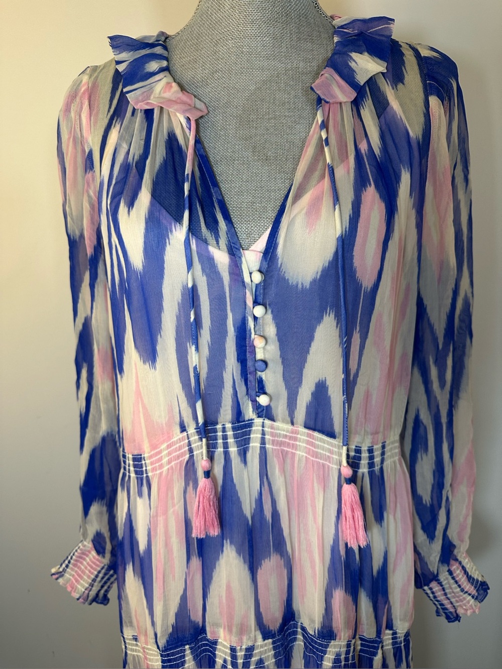 Anthropologie The Marais Printed Chiffon Maxi Dress size medium - Picture 8 of 15